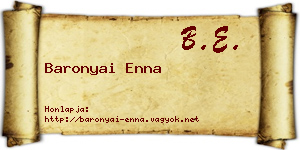 Baronyai Enna névjegykártya